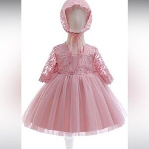 Dusty Pink Lace and Tulle Dress